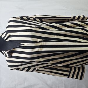 HYFVE Black and White Striped Button-Down Shirt